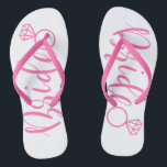Teenslippers van de roze bruiloft<br><div class="desc">Cute roze Bride teenslippers voor bruid om,  grote bruidparty giften te zijn.</div>
