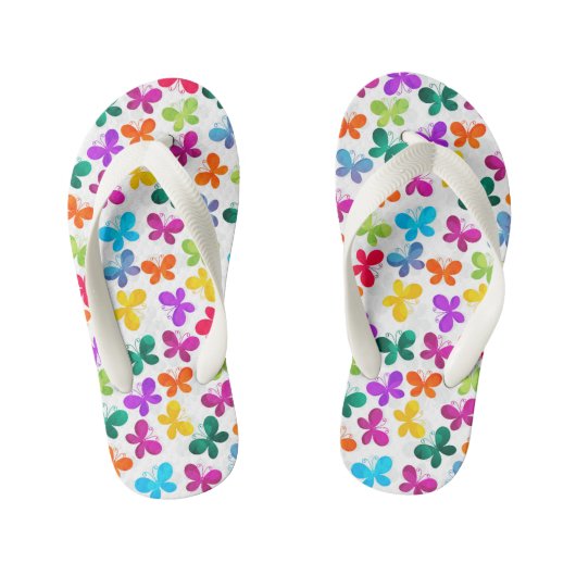 Teenslippers van de zomertong Butterflies (Voetbed)