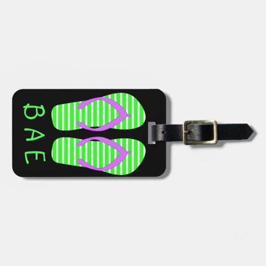 Teenslippers van Green Pair Bagagelabel (Voorkant horizontaal)