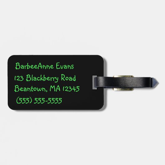 Teenslippers van Green Pair Bagagelabel (Achterkant horizontaal)