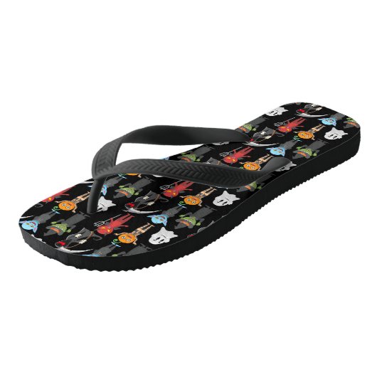 Teenslippers van halloween-partijen (Schuin)