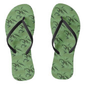 Teenslippers van het Groene Bamboe Patroon (Voetbed)