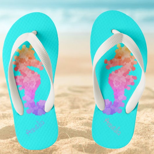 Teenslippers van het Kind van Monogram regenboogze