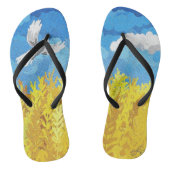 Teenslippers van het Oekraïense vlaggenlandschap (Voetbed)