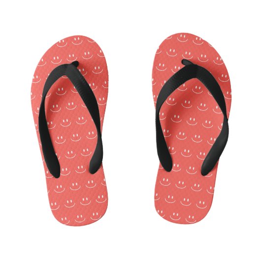 Teenslippers van het Red Smile Pattern-Kind (Voetbed)