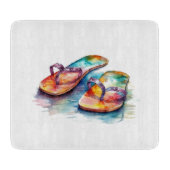 Teenslippers van het regenboogrif snijplank (Voorkant)