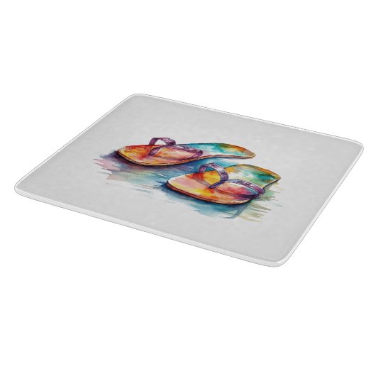 Teenslippers van het regenboogrif snijplank (Hoek)