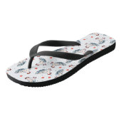 Teenslippers van kippen en pokkendots (Schuin)