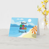 Teenslippers van kleur, gepensioneerd Tampa, FL, k Kaart (Gele Bloem)