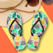 Teenslippers van kleurrijke Planten en Stippen