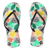 Teenslippers van kleurrijke Planten en Stippen (Voetbed)