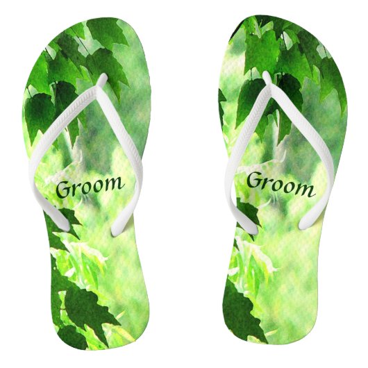 Teenslippers van Leafy Wedding Groom (Voetbed)