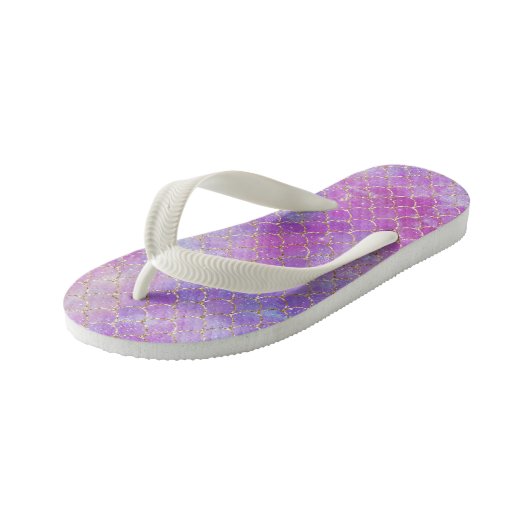 Teenslippers van Mermaid Paars Beach Kind (Schuin)