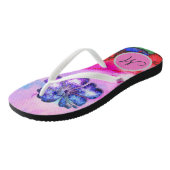 Teenslippers van Monogram Trippy Tropical Floral (Schuin)
