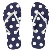 Teenslippers van Navy Blue en White Polka Dot (Voetbed)