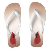 Teenslippers van noordelijke kardinale vogels (Voetbed)