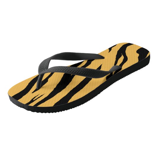 Teenslippers van tijgerstrepen (Schuin)