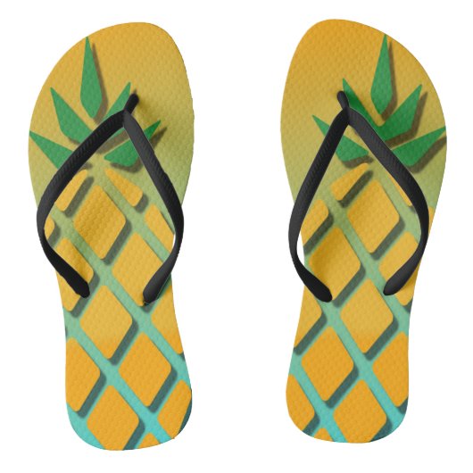 Teenslippers van tropische zomerananas (Voetbed)