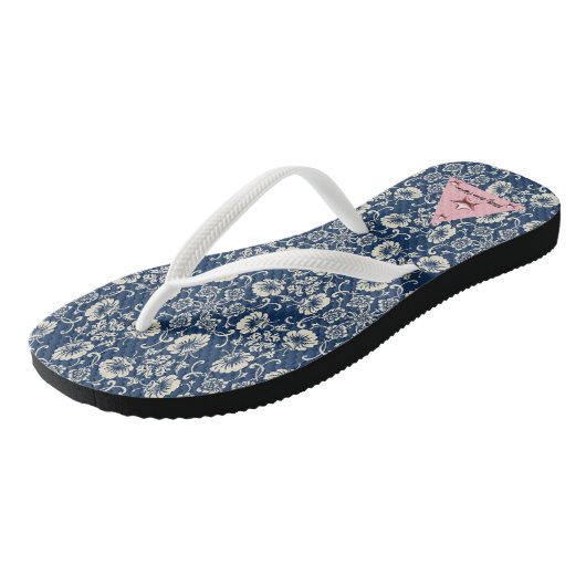 Teenslippers van volwassen vrouwen met witte en bl (Schuin)