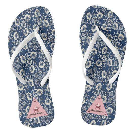 Teenslippers van volwassen vrouwen met witte en bl (Voetbed)