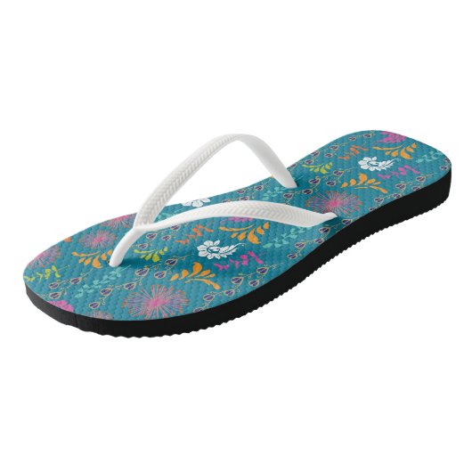 Teenslippers van zomerFloral (Schuin)