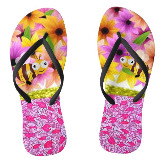 Teenslippers van zonnebloemen (Voetbed)