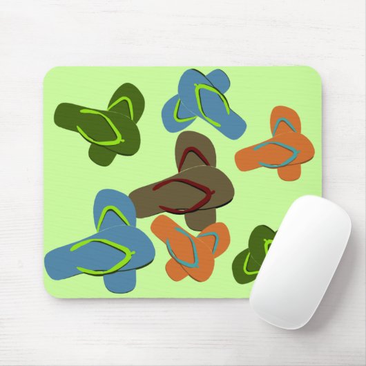 Teenslippers Vector Art Muismat (Met muis)