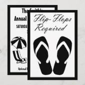 teenslippers vereist uitnodiging (Voorkant / Achterkant)