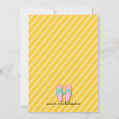 Teenslippers verjaardagsfeestje kaart (Achterkant)