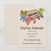 Teenslippers Verplaatsende Aankondiging (Voorkant / Achterkant)