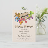 Teenslippers Verplaatsende Aankondiging (Staand voorkant)