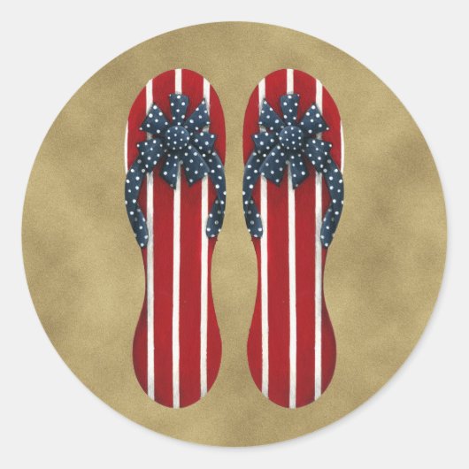 Teenslippers Vlag Sticker (Voorkant)