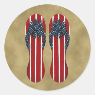 Teenslippers Vlag Sticker