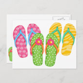 Teenslippers voor de zomer briefkaart (Voorkant / Achterkant)