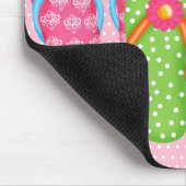 Teenslippers voor de zomer muismat (Hoek)
