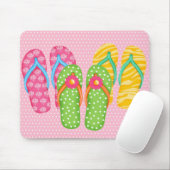 Teenslippers voor de zomer muismat (Met muis)