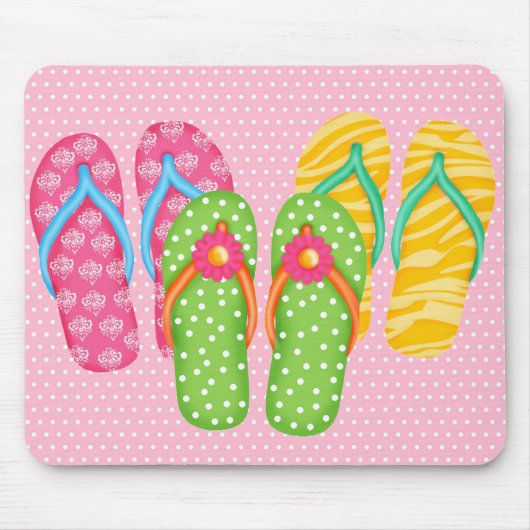 Teenslippers voor de zomer muismat (Voorkant)