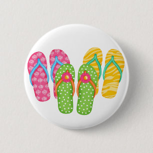 Teenslippers voor de zomer ronde button 5,7 cm