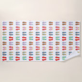 Teenslippers voor de zomer strandlaken (Voorkant)