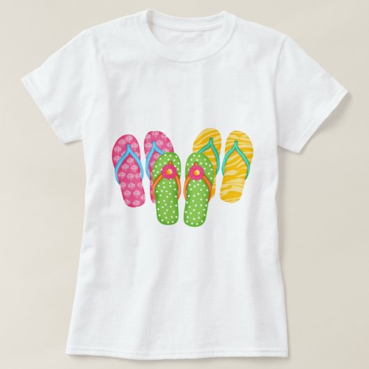 Teenslippers voor de zomer t-shirt (Design voorkant)