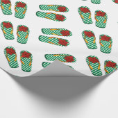 Teenslippers voor feestdagen cadeaupapier (Hoek)
