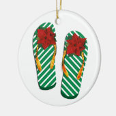 Teenslippers voor feestdagen keramisch ornament (Links)
