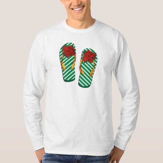 Teenslippers voor feestdagen t-shirt (Voorkant)