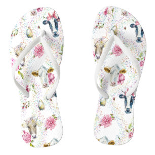Teenslippers voor haar met Koe design