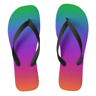 Teenslippers voor heldere regenboogkleuren