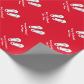 Teenslippers voor het verpakken van tropisch kerst cadeaupapier (Hoek)