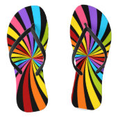 Teenslippers voor kleurrijke regenboogradiaal patr (Voetbed)