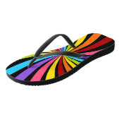 Teenslippers voor kleurrijke regenboogradiaal patr (Schuin)