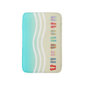 Teenslippers voor kleurrijke zomervakanties badmat (Voorkant Verticaal)