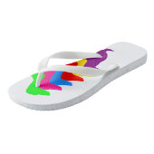 Teenslippers voor regenboogdachshund (Schuin)